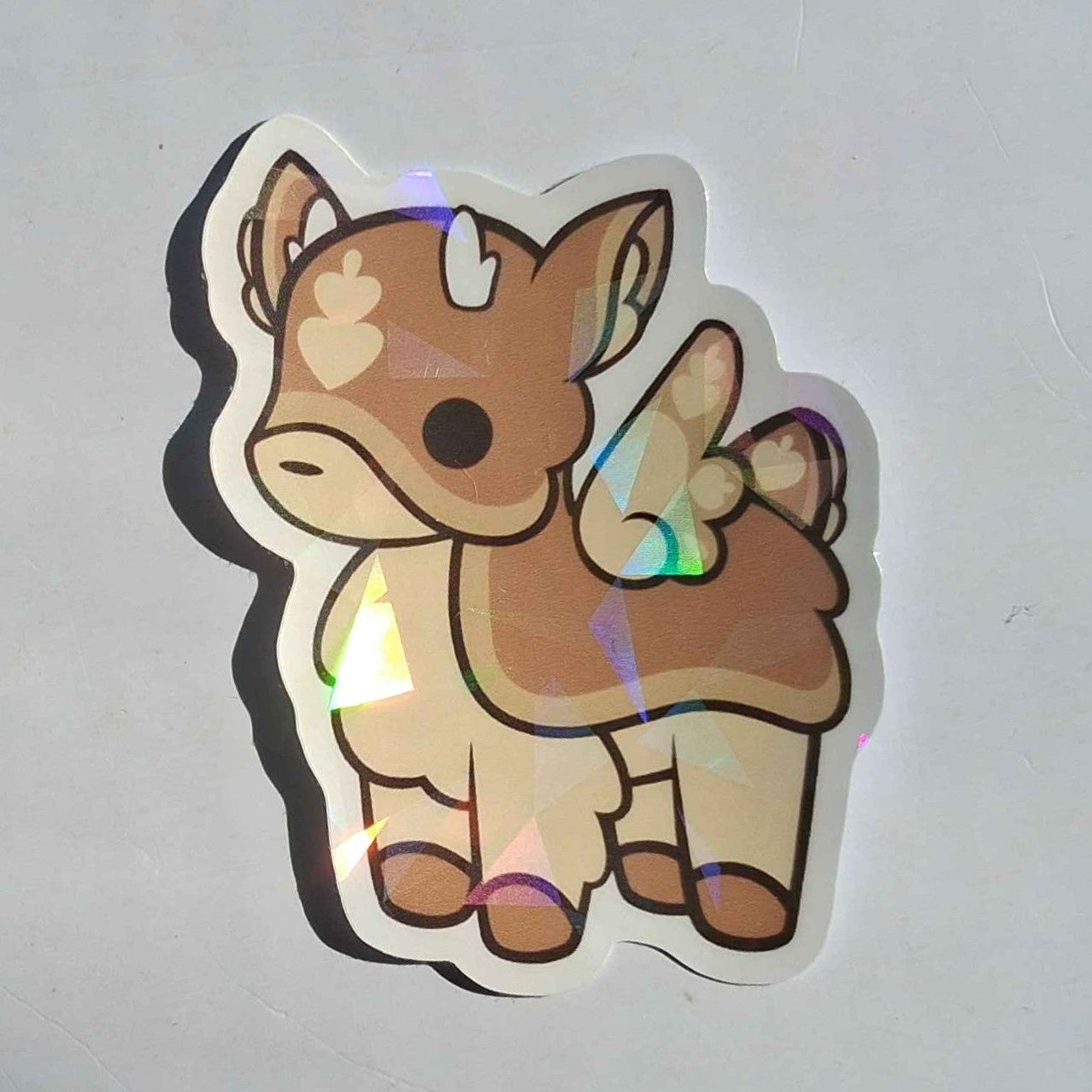 Latte Broken Holo Vinyl Sticker