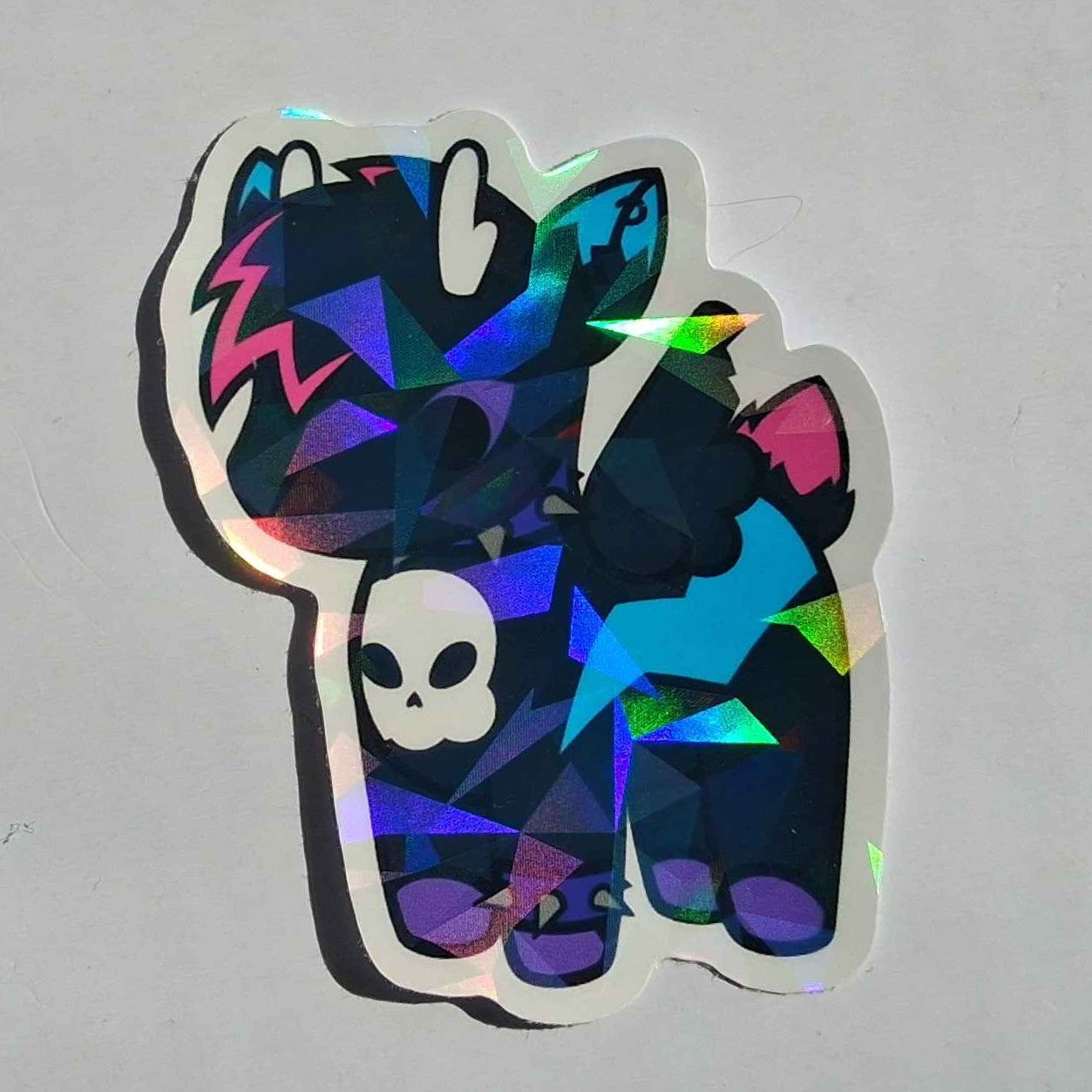 Rock N' Roll Broken Holo Vinyl Sticker