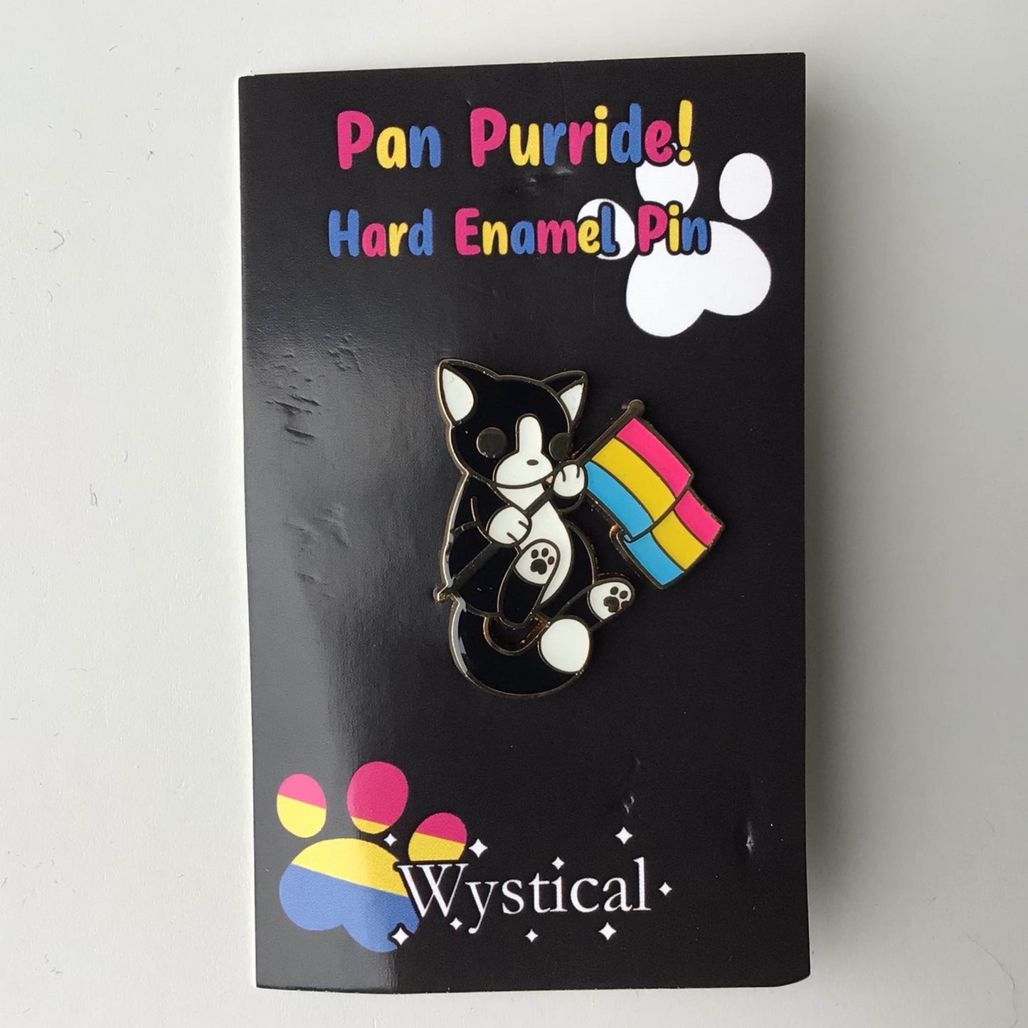 Pansexual Pride Kitty Enamel Pin