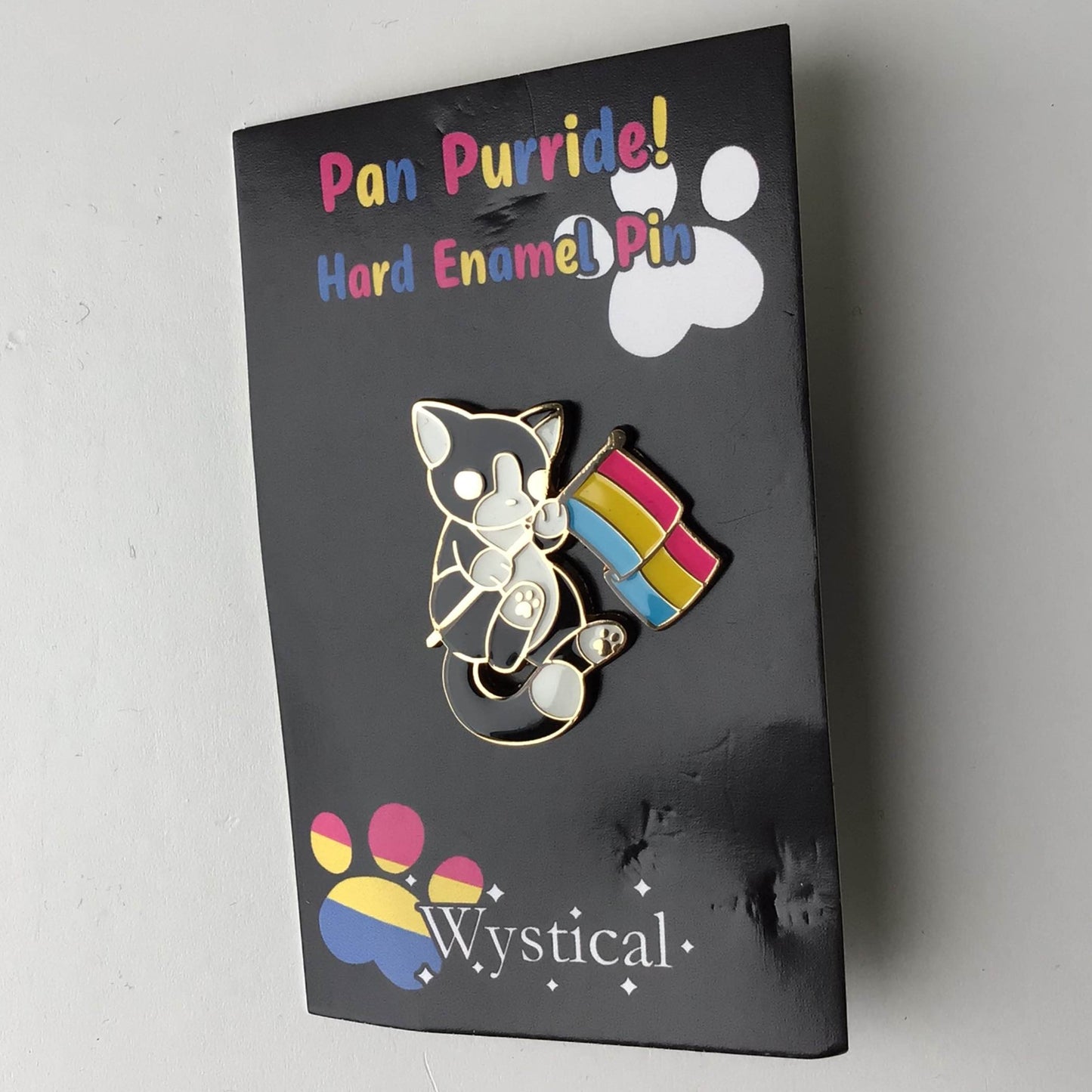 Pansexual Pride Kitty Enamel Pin