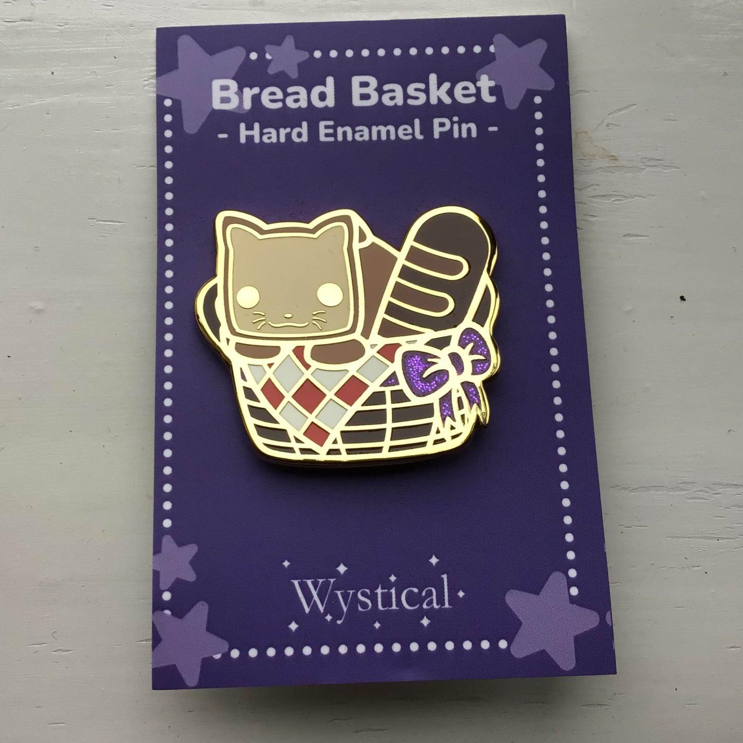 Bread Basket Glitter Enamel Pin