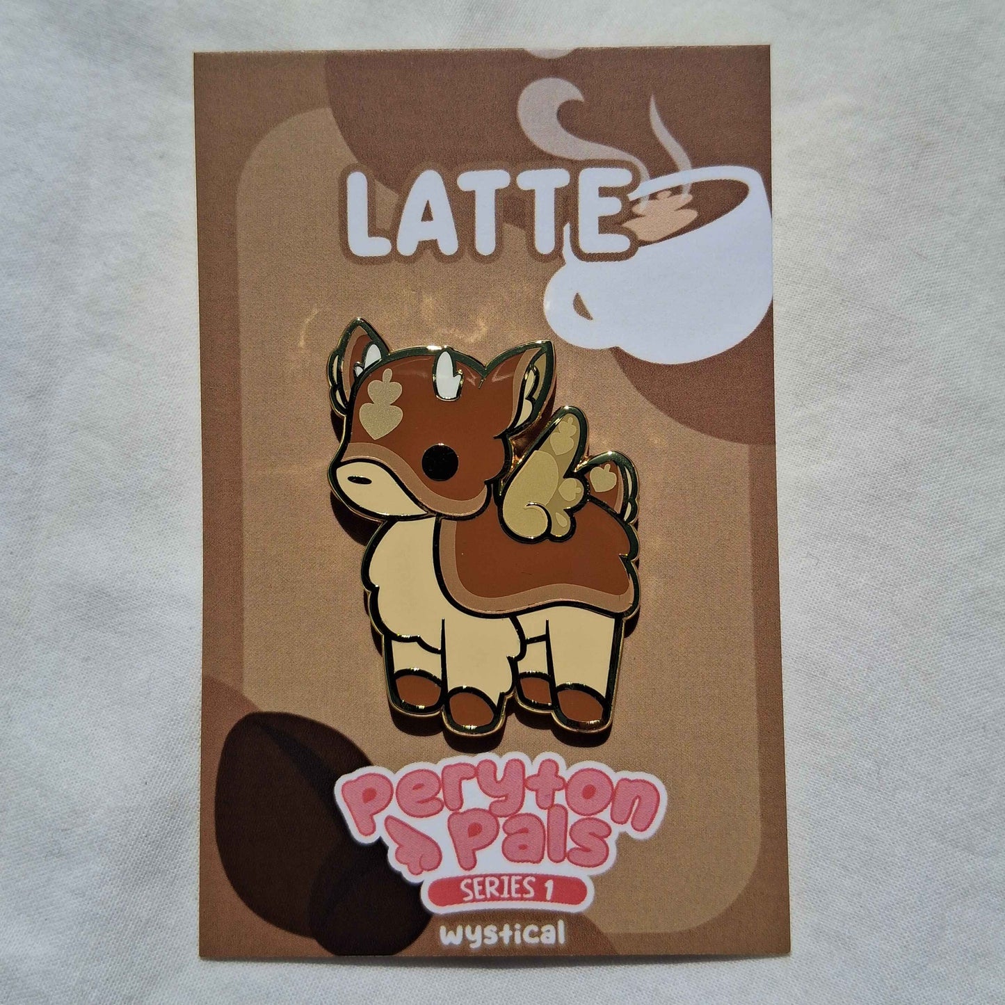 Latte Peryton Pal Enamel Pin