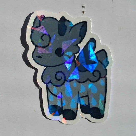 Raindeer Broken Holo Vinyl Sticker