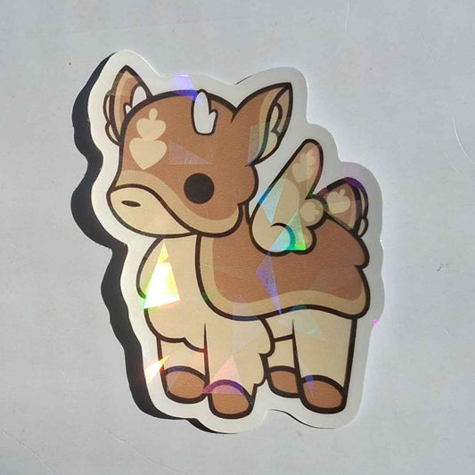 Latte Broken Holo Vinyl Sticker