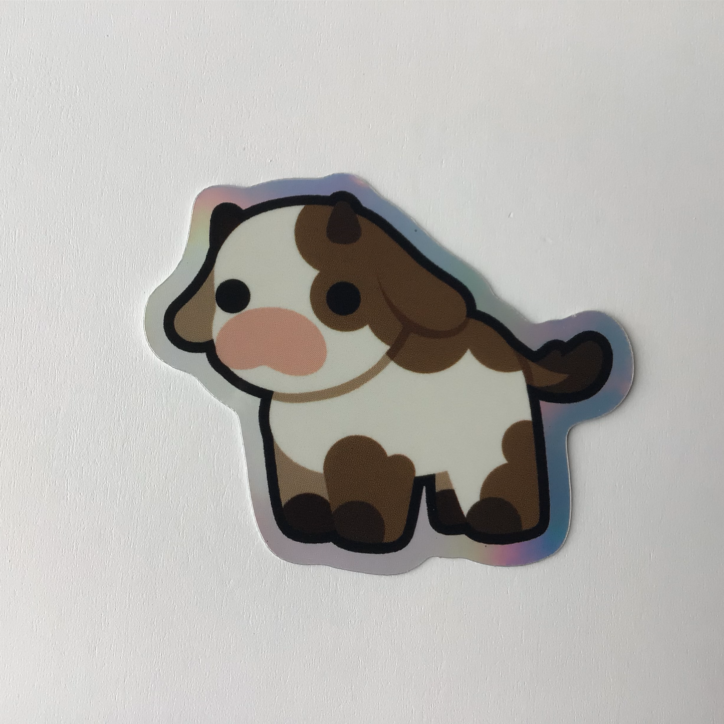 Cookie the Cow Holographic Vinyl Sticker