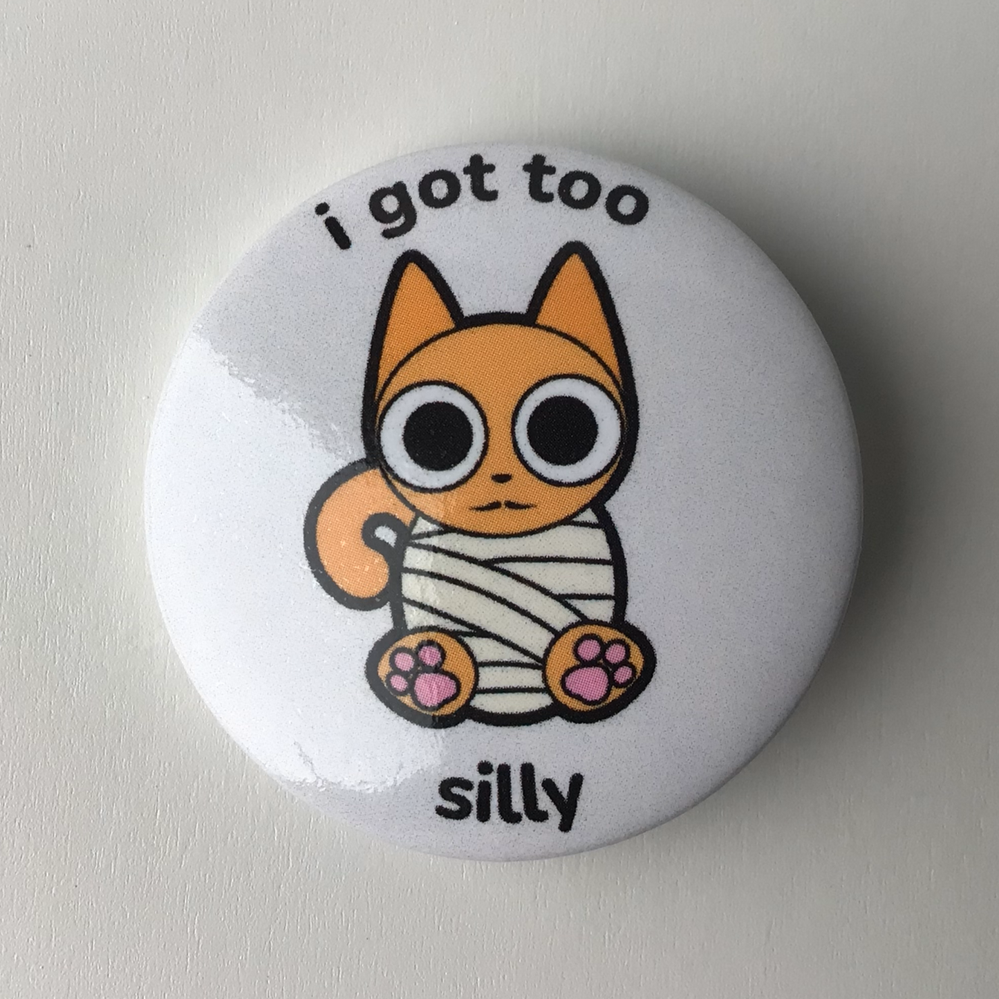 Silly Cat Button Badge