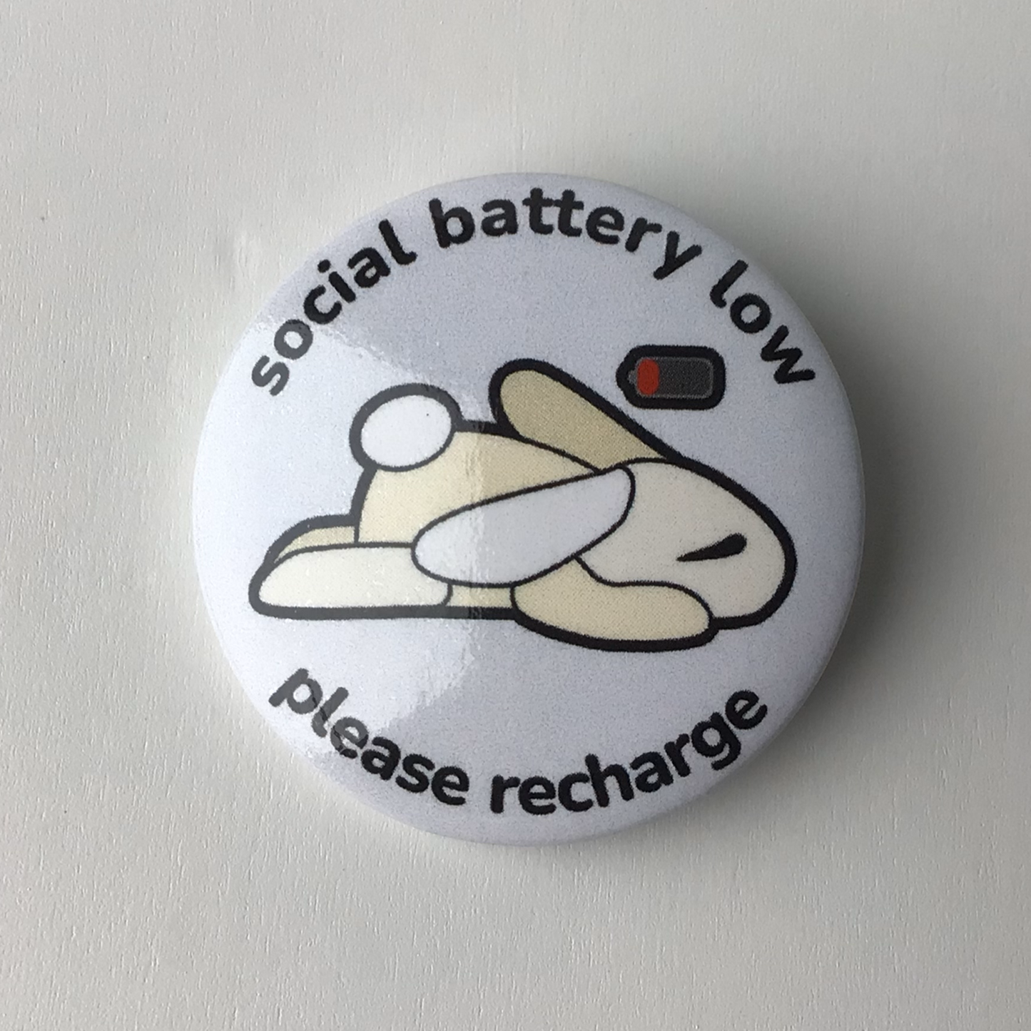Low Energy Bunny Button Badge