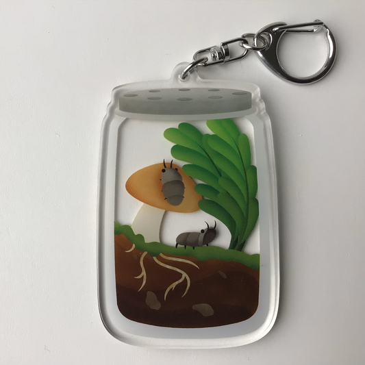 Isopod Terrarium Keychain