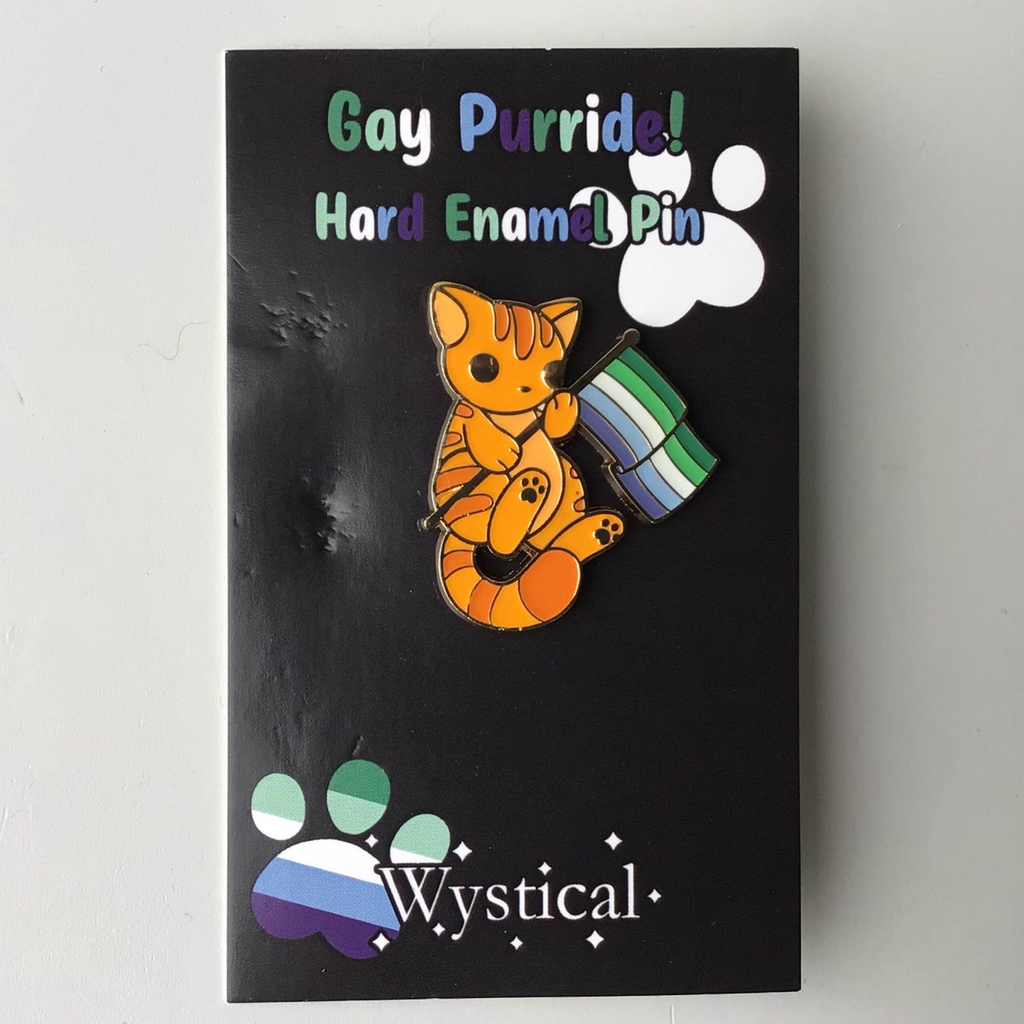 Gay Pride Kitty Enamel Pin