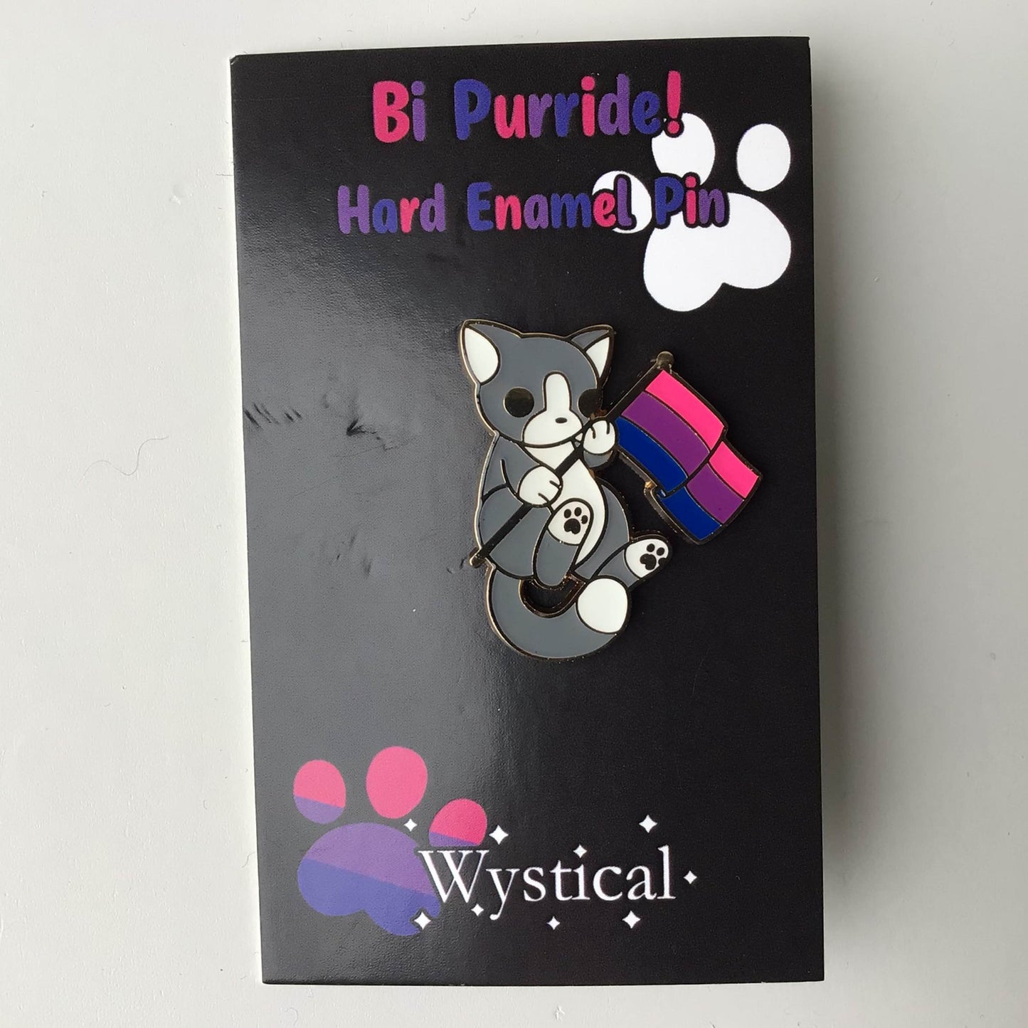 Bisexual Pride Kitty Enamel Pin