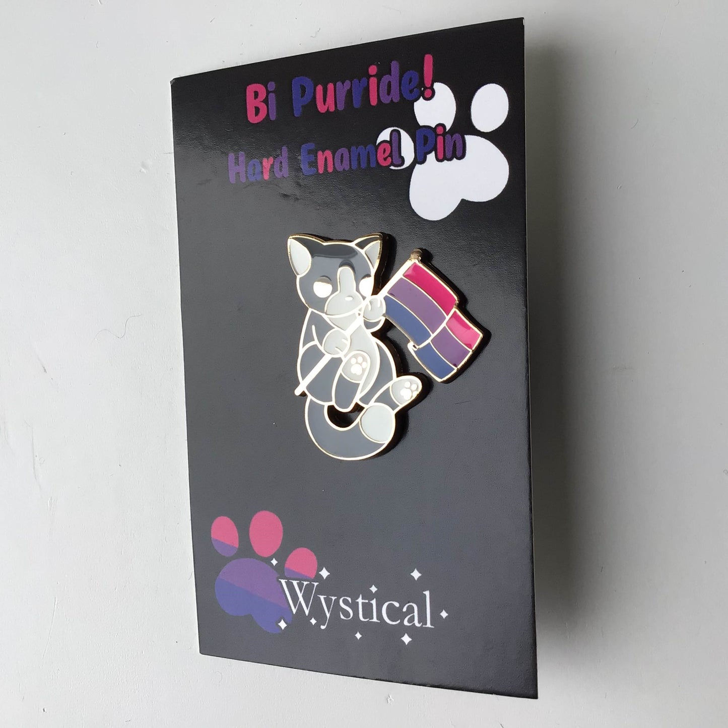 Bisexual Pride Kitty Enamel Pin