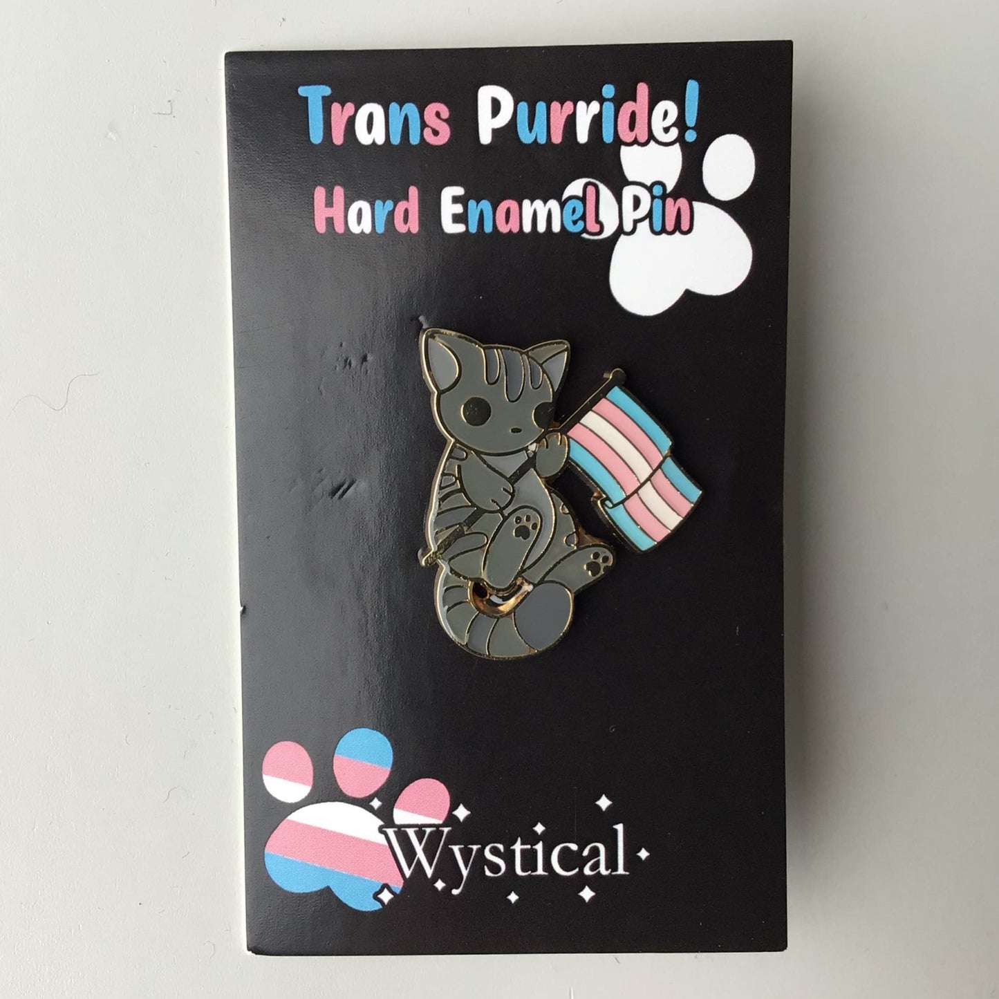 Transgender Pride Kitty Enamel Pin