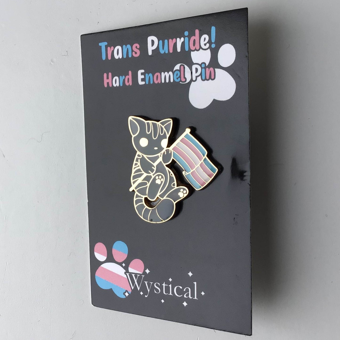 Transgender Pride Kitty Enamel Pin