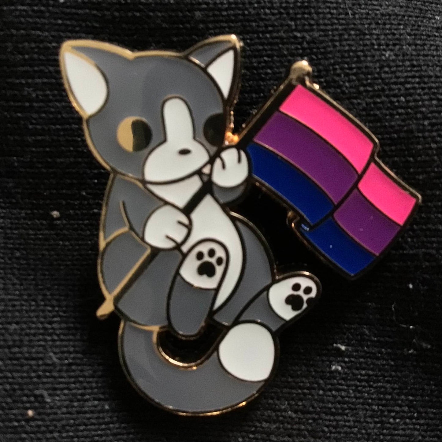 Bisexual Pride Kitty Enamel Pin