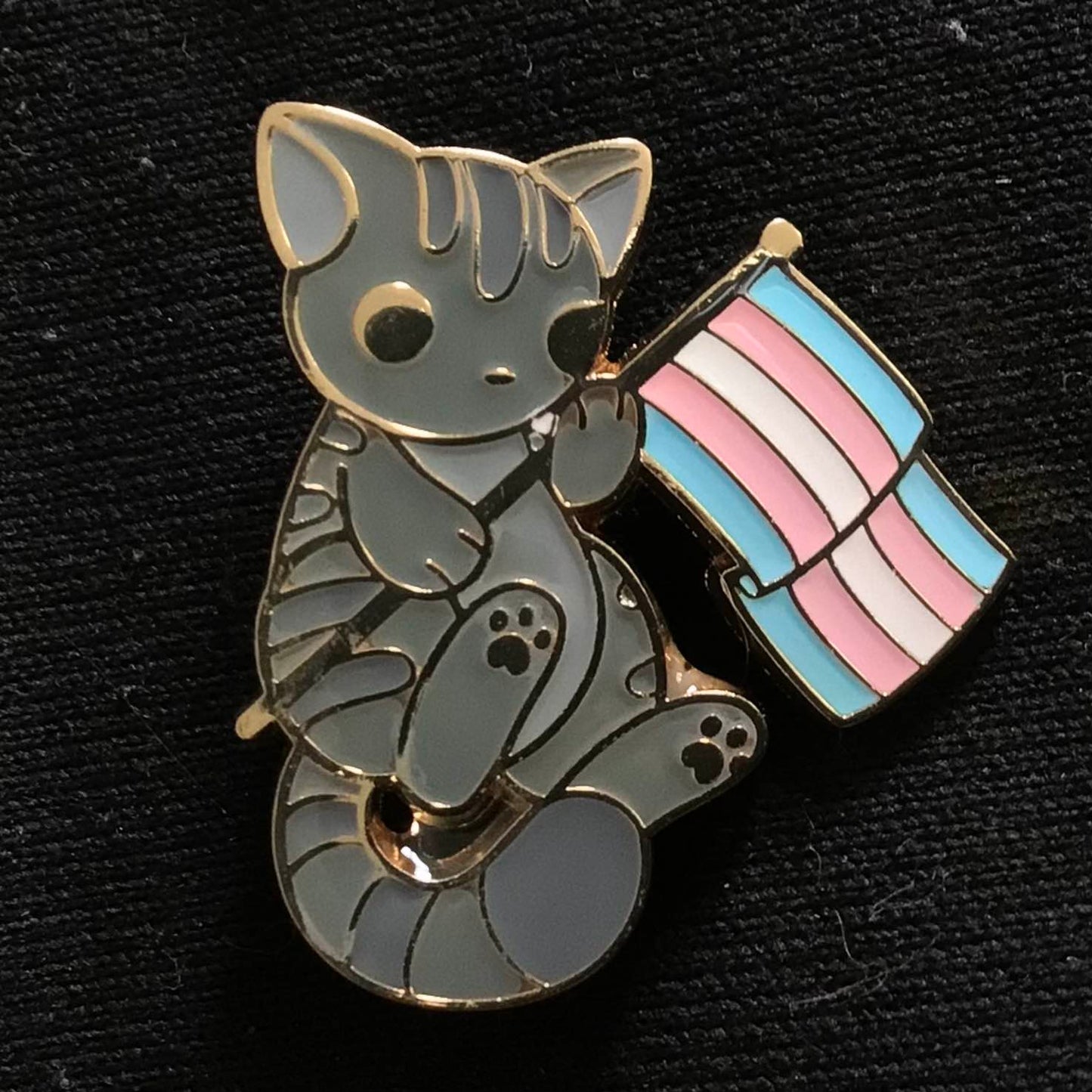 Transgender Pride Kitty Enamel Pin