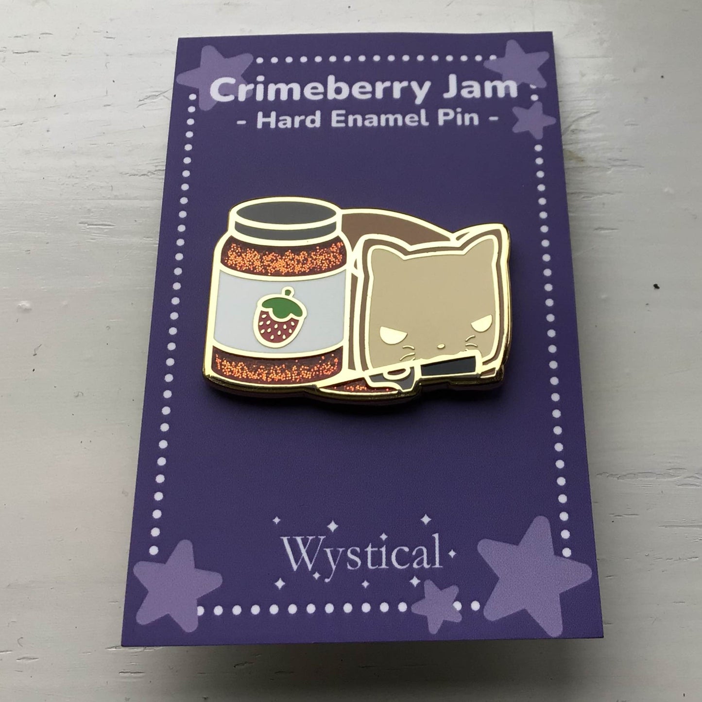 Crimeberry Jam Glitter Enamel Pin